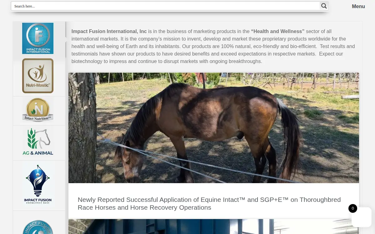 Homepage of Impact Fusion International, INC.
