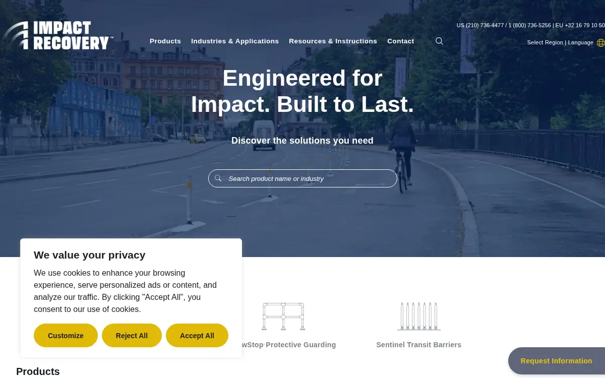 Homepage of Impact Recovery Systems, INC.