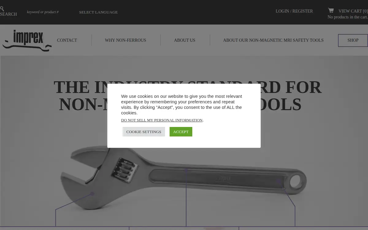 Homepage of Imprex International, INC