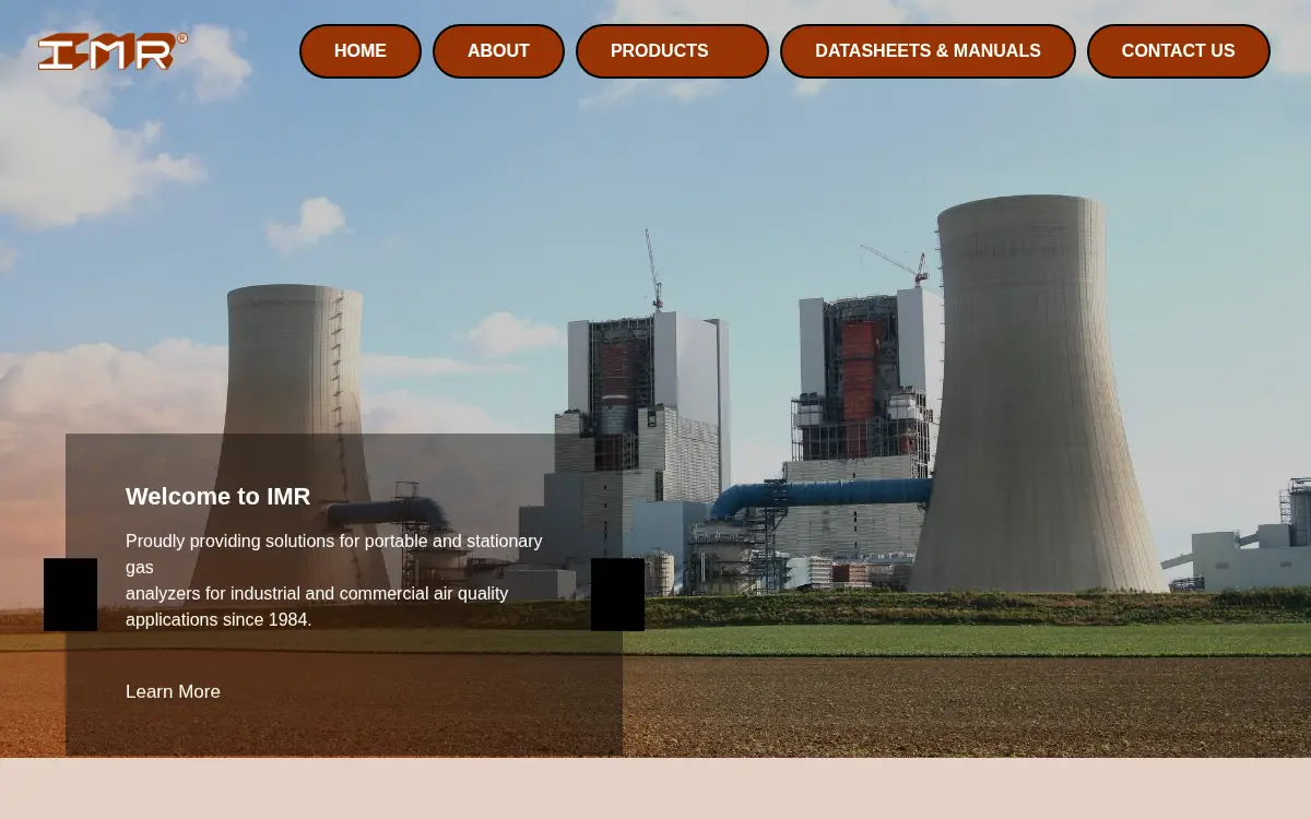 Homepage of Imr Environmental Equipment INC