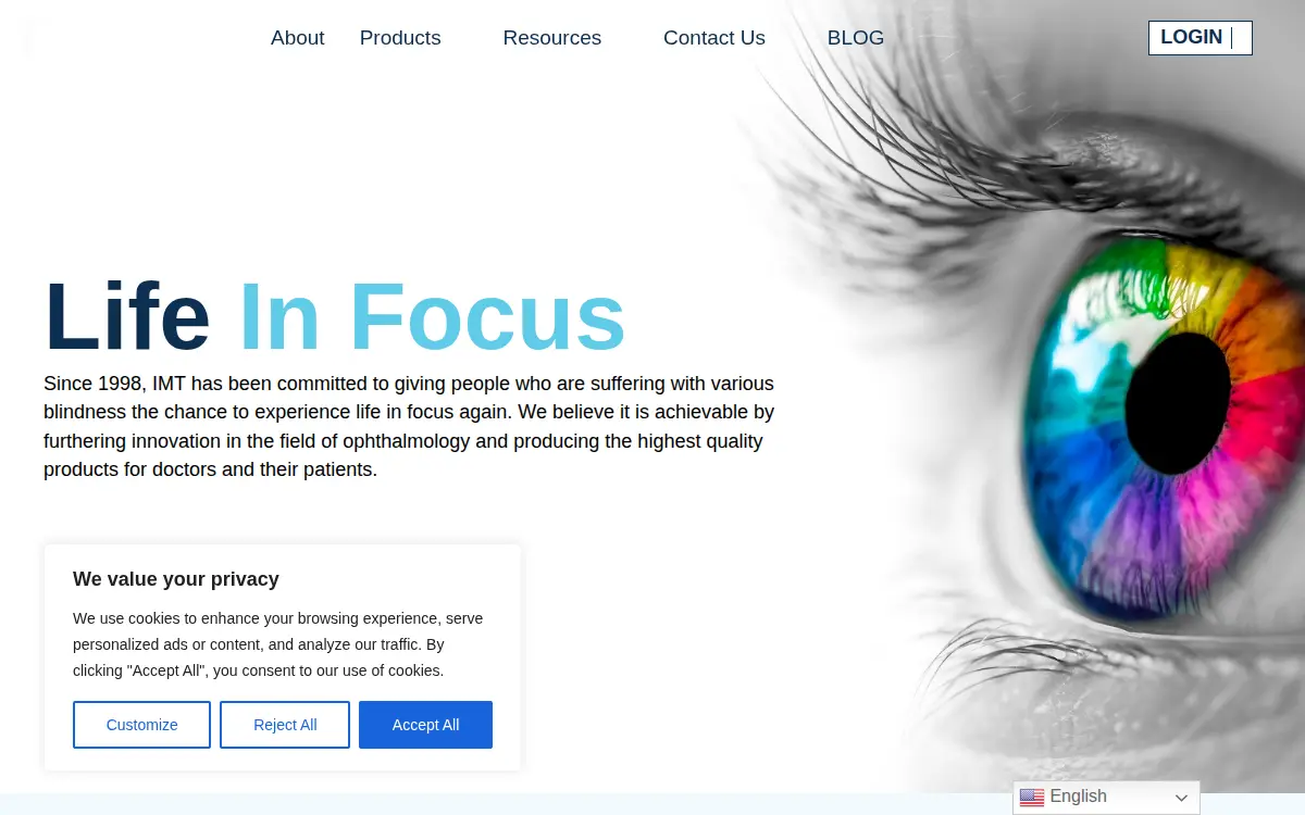 Homepage of Imperial Medical Technologies, INC.