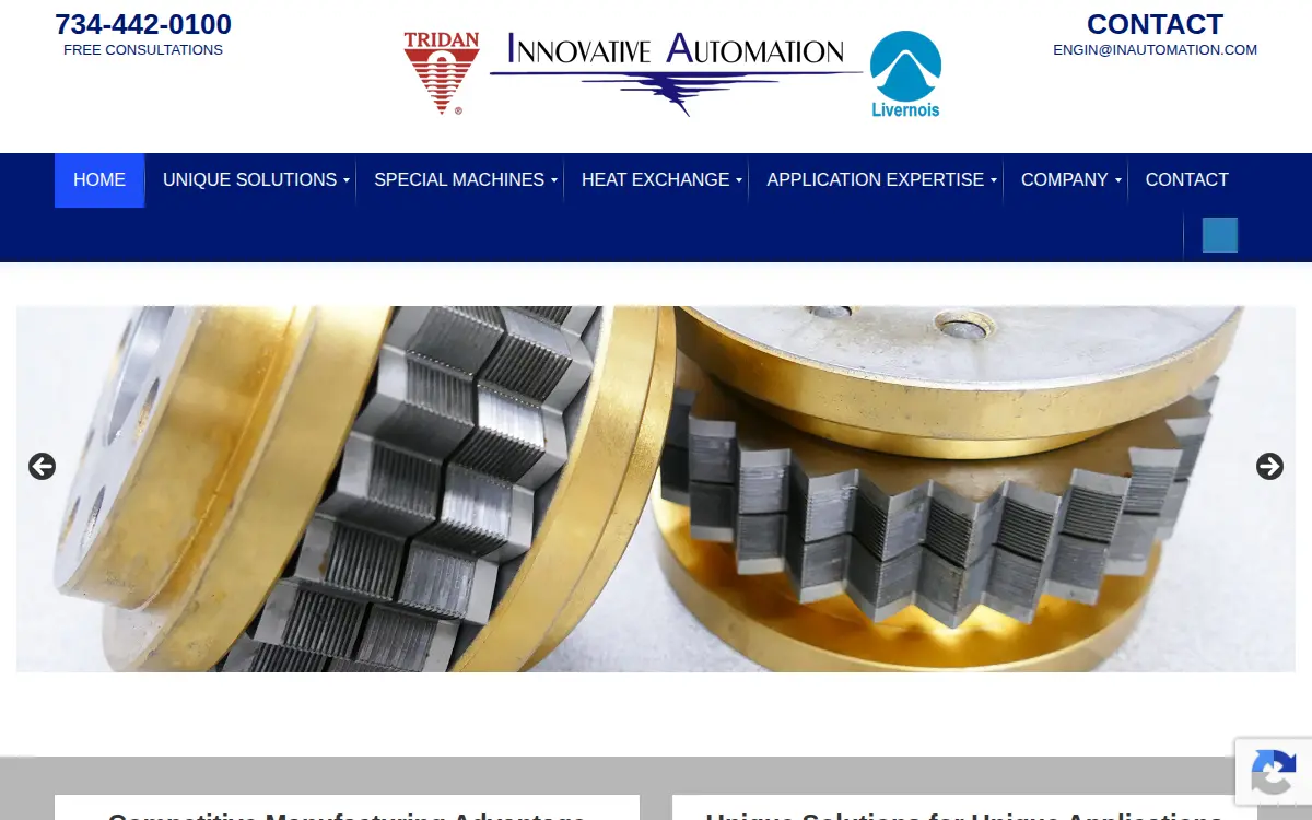 Homepage of Innovative Automation INC