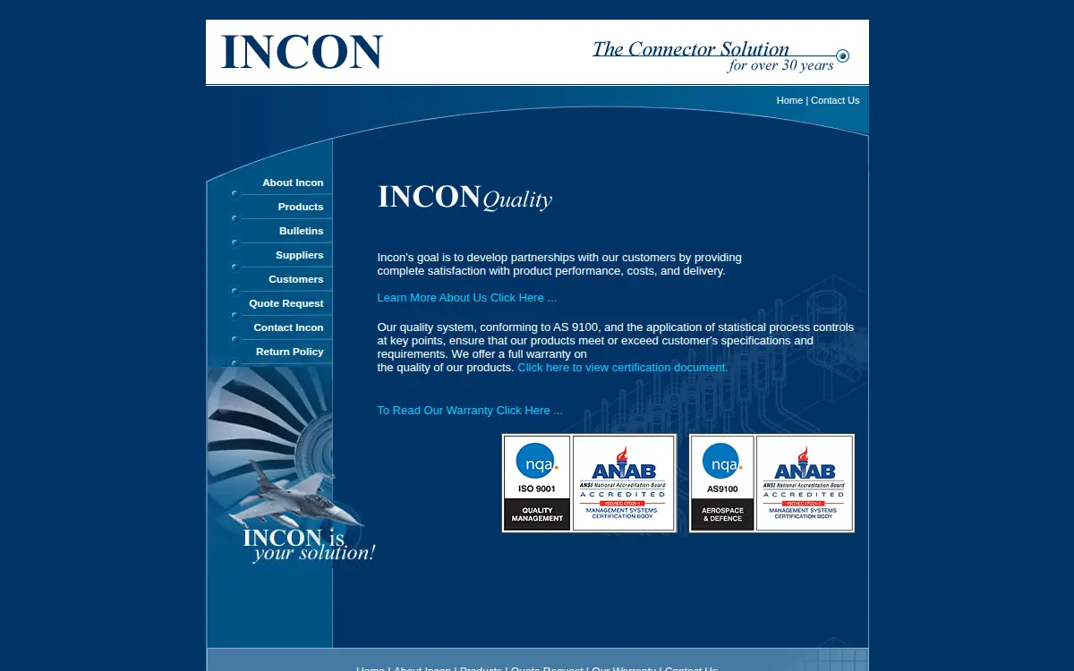 Homepage of Incon INC