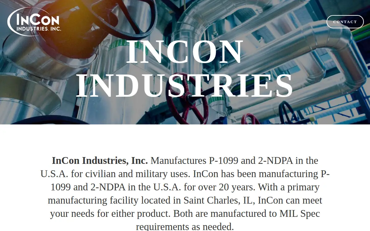 Homepage of Incon Industries, INC.