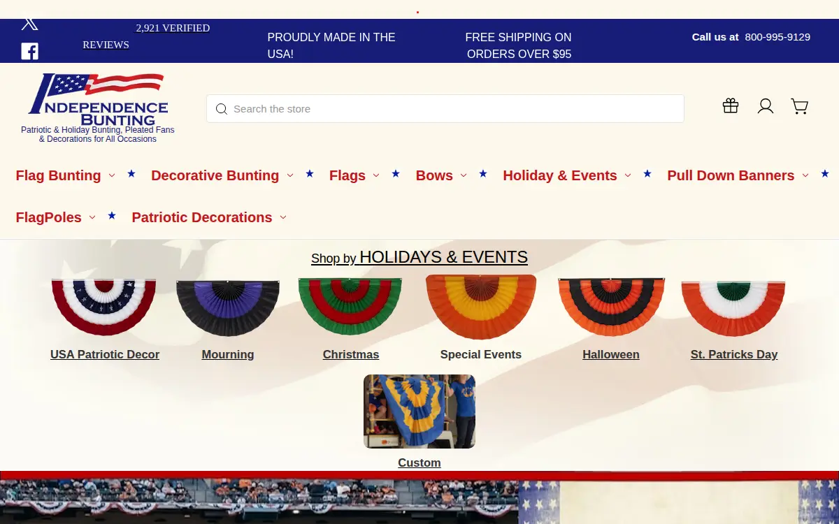 Homepage of Independence Bunting & Flag CORP