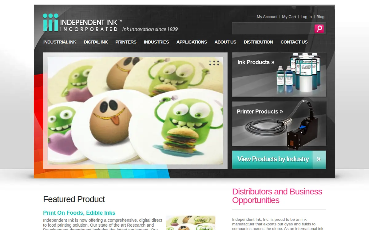 Homepage of Independent Ink, INC