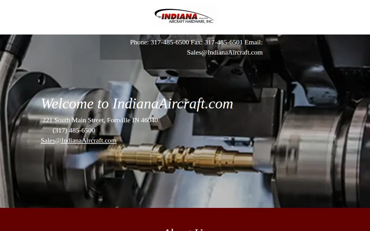 Homepage of Indiana Aircraft Hardware, INC.