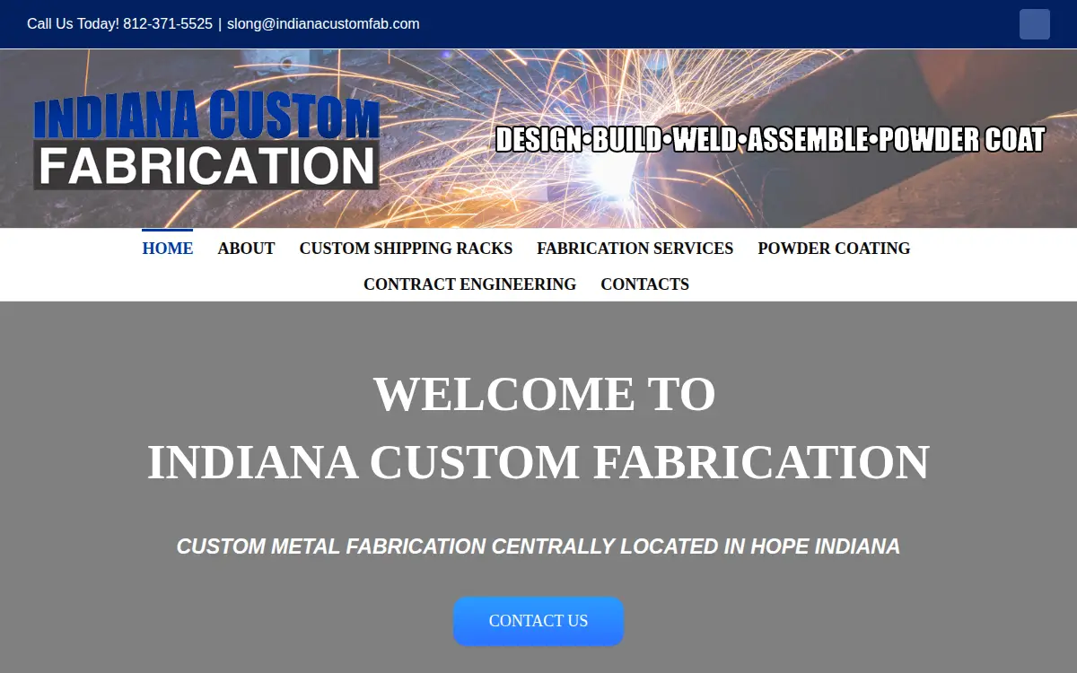 Homepage of Indiana Custom Fabrication INC