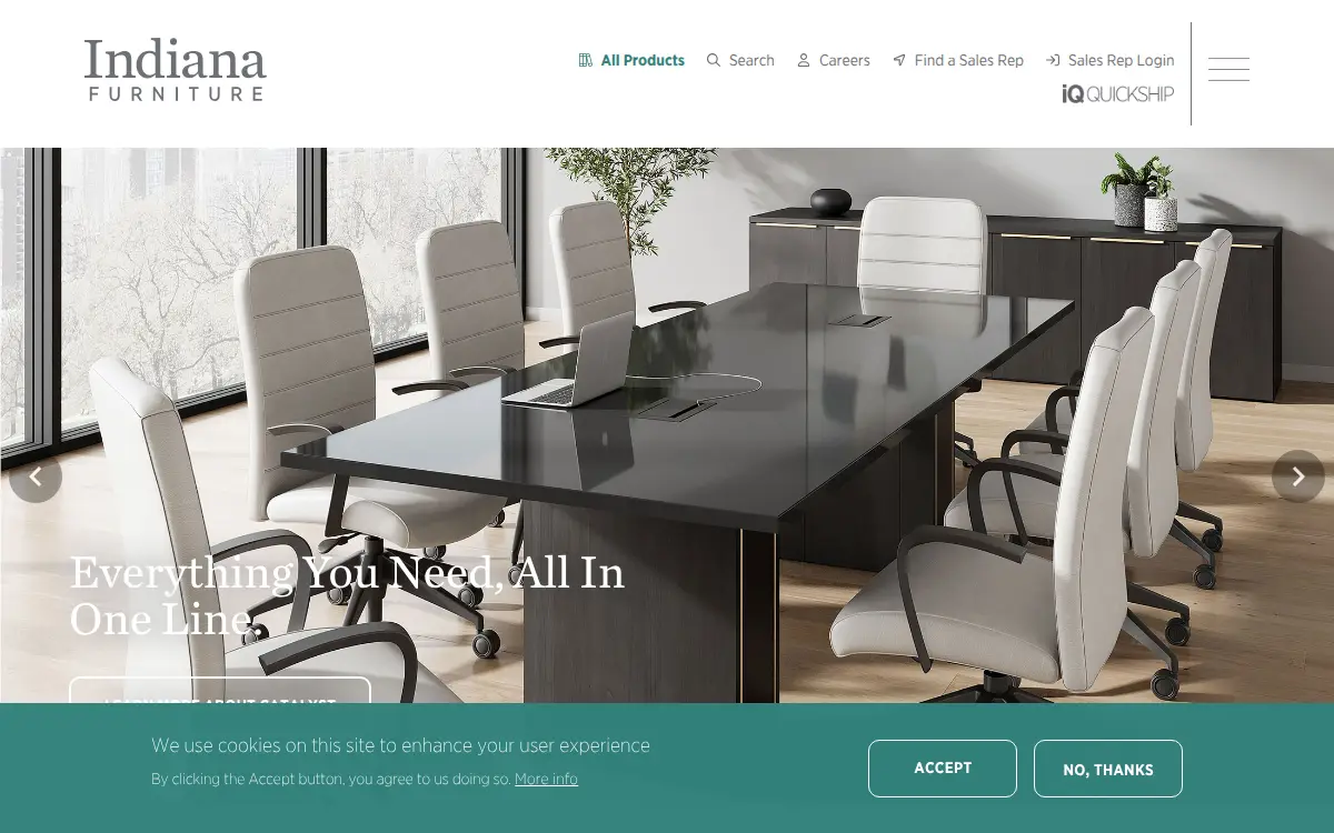 Homepage of Indiana Furniture Industries, INC.