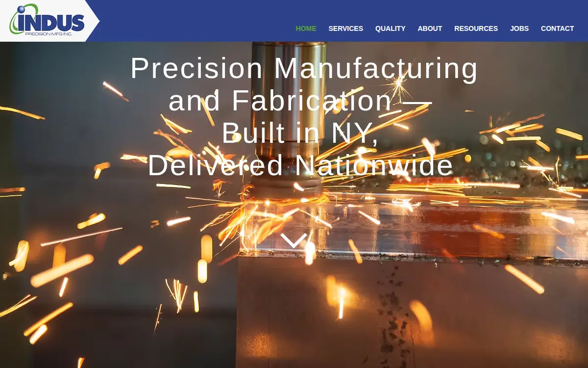 Homepage of Indus Precision Mfg., INC