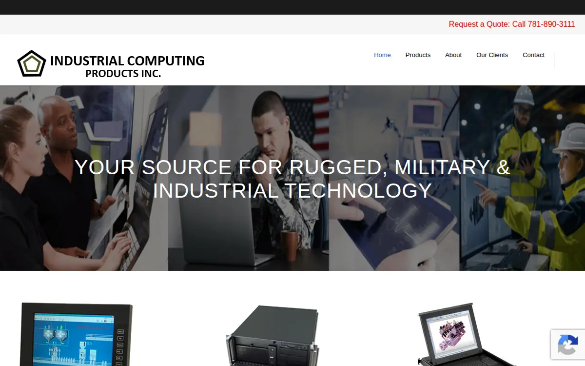 Homepage of Industrial Computing Products INC