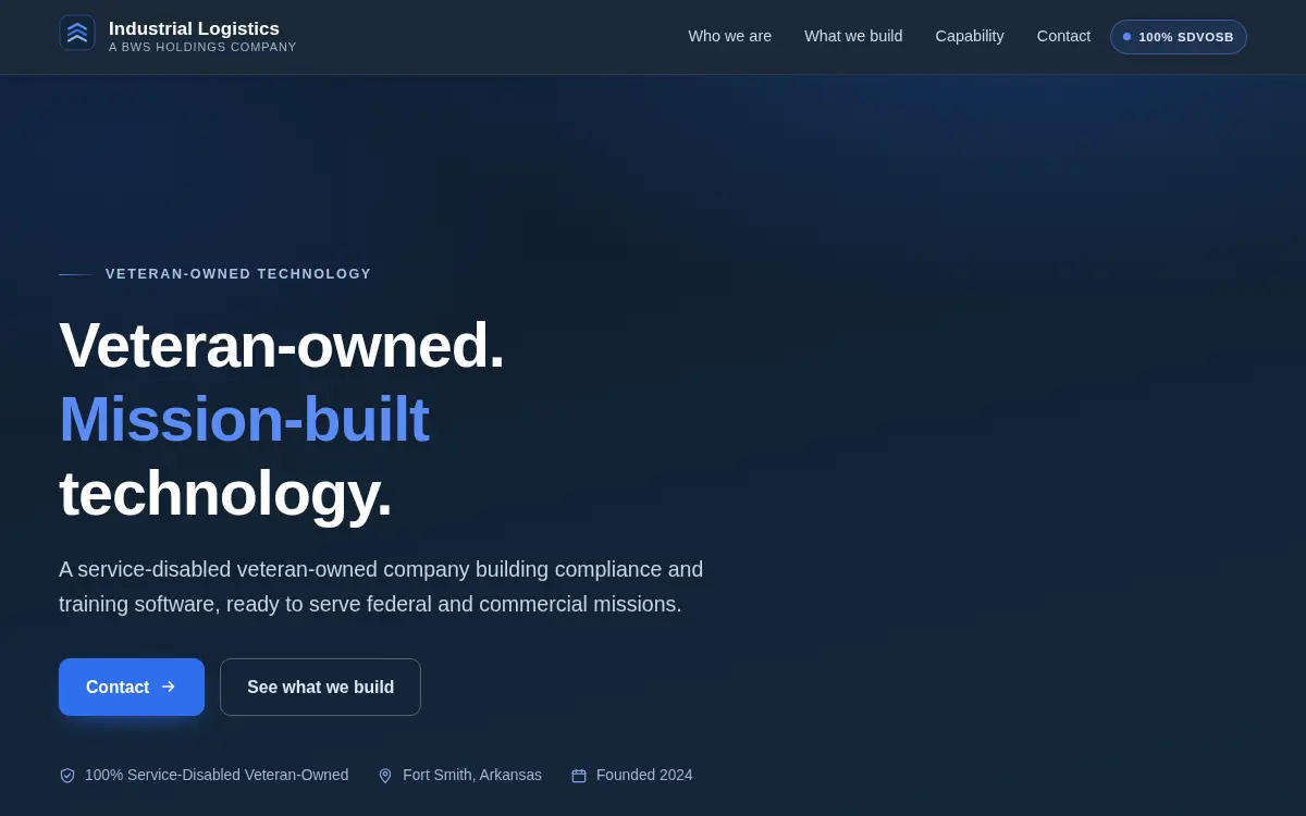 Homepage of Bws Holdings LLC