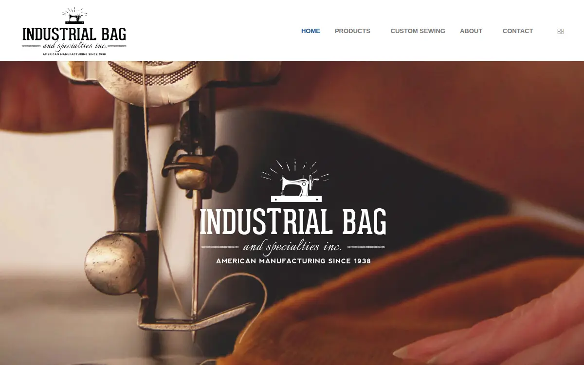 Homepage of Industrial Bag & Specialties INC.