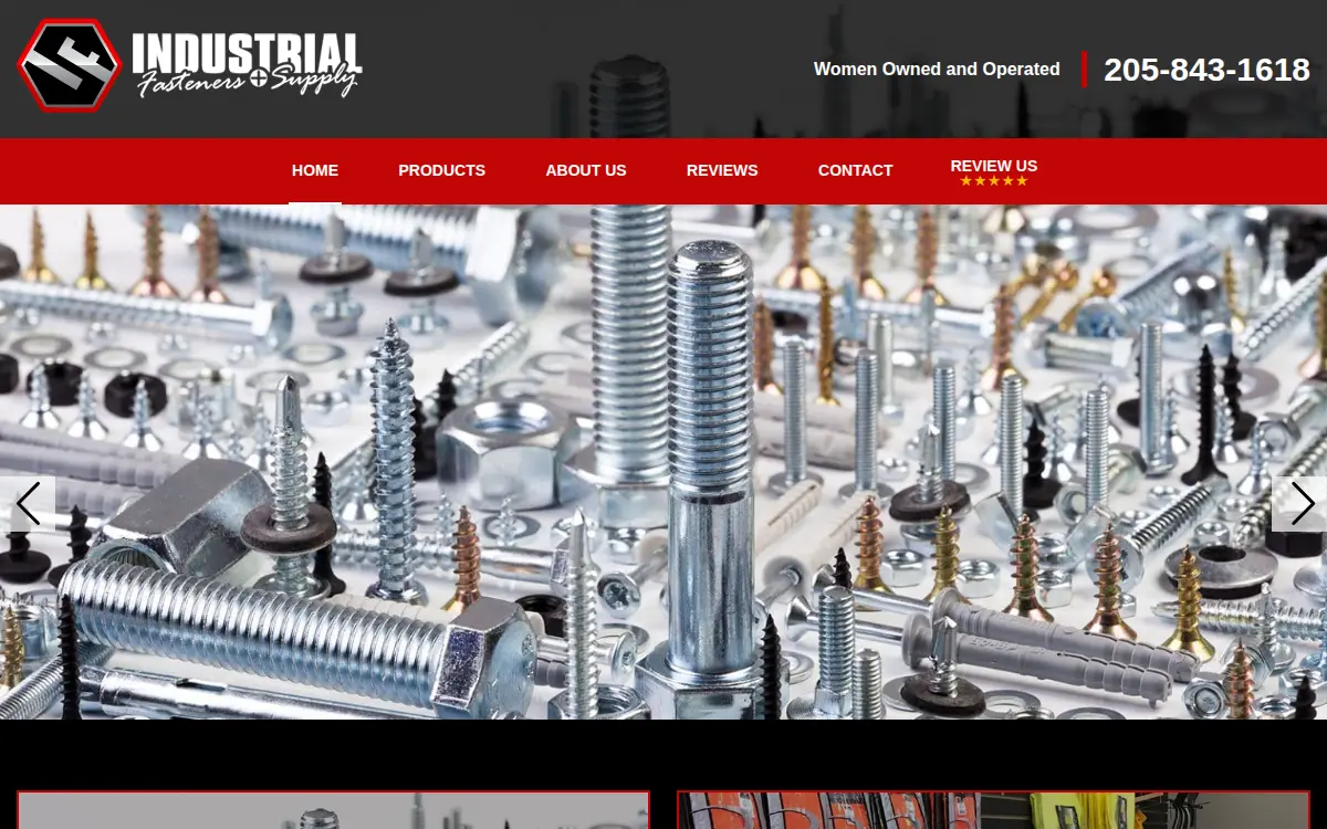 Homepage of Industrial Fasteners & Supply LLC