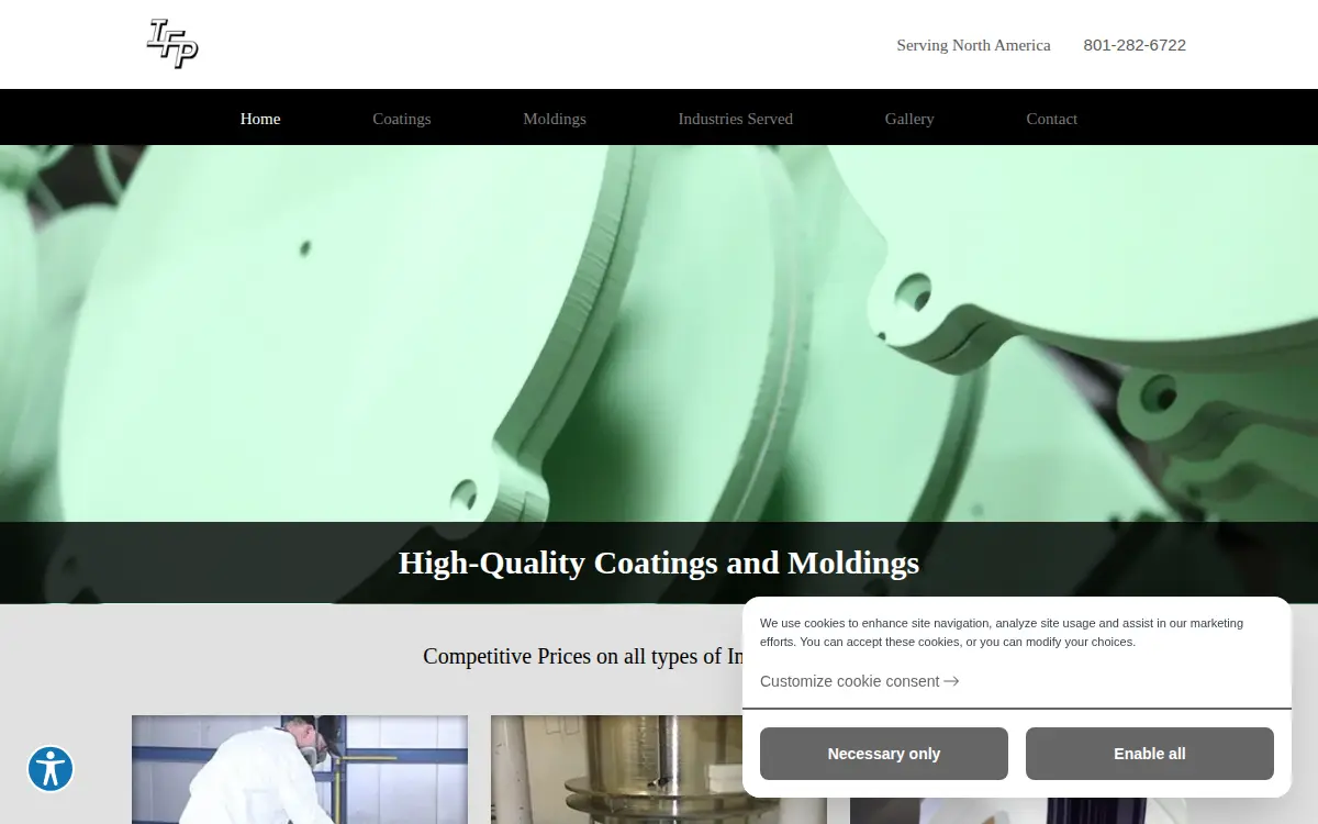 Homepage of Industrial Fluoro Plastics INC