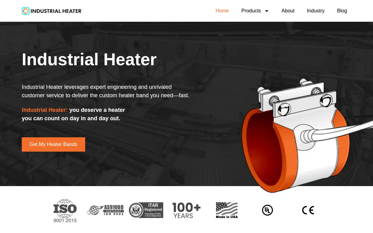 Homepage of Industrial Heater CORP