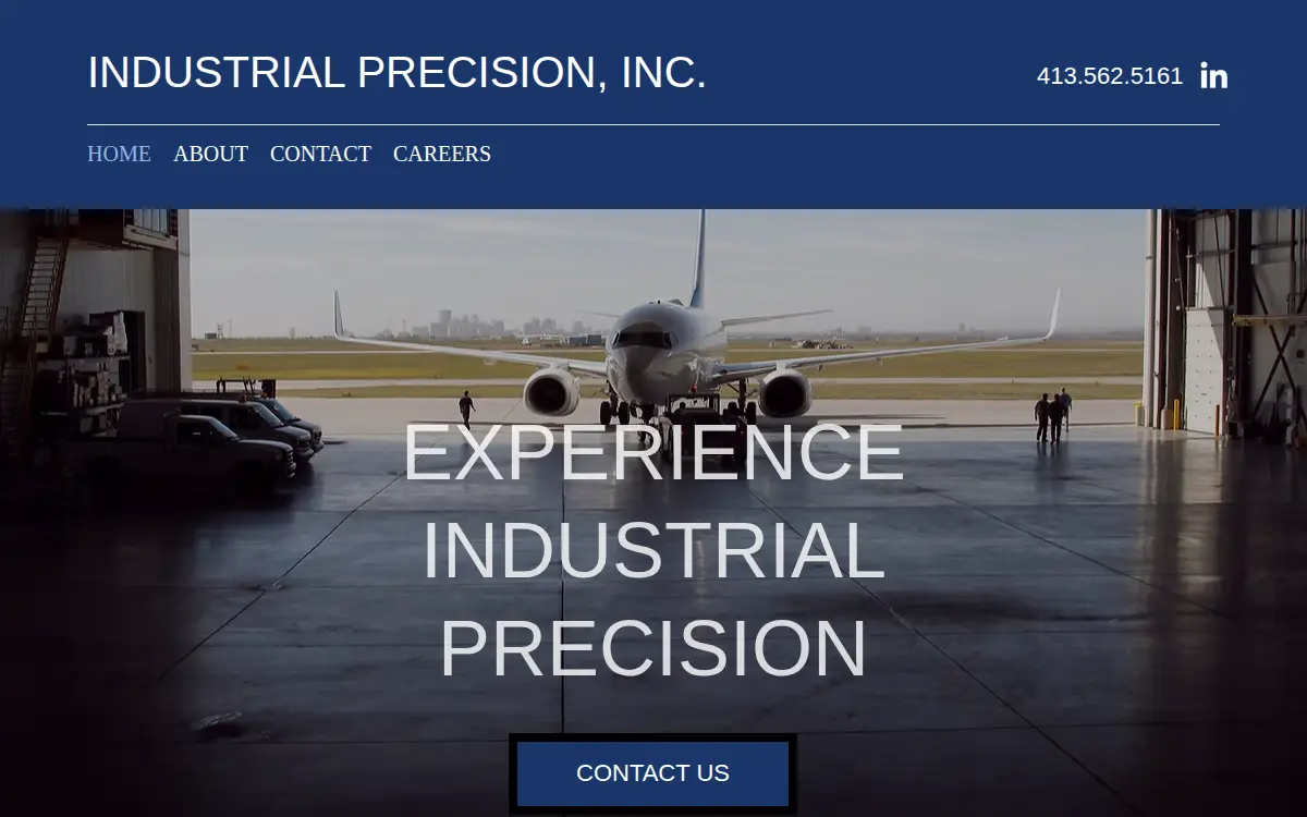 Homepage of Industrial Precision, INC
