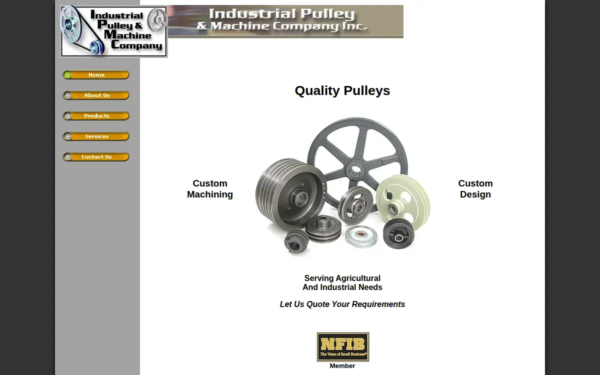 Homepage of Industrial Pulley & Machine Company, INC.
