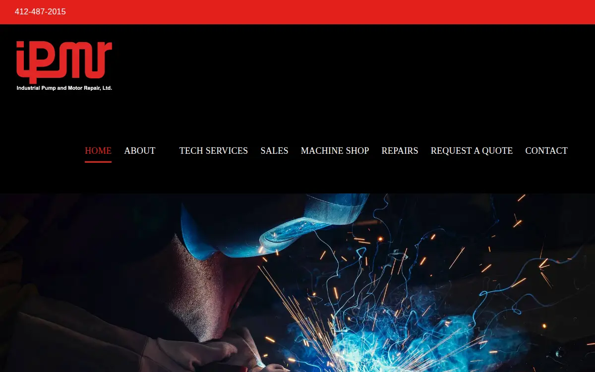 Homepage of Industrial Pump and Motor Repair, LTD.