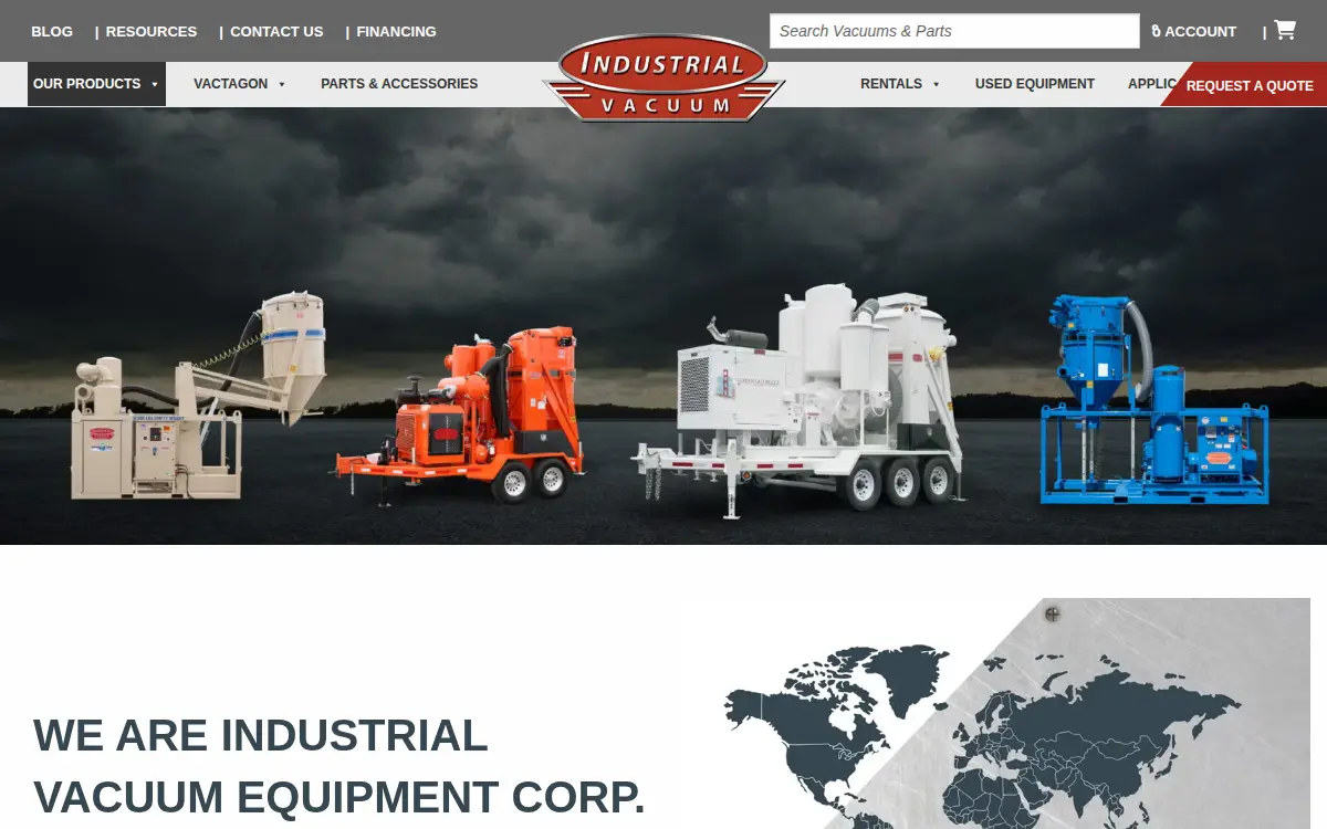 Homepage of Industrial Vacuum Equipment Corporation (ivec)