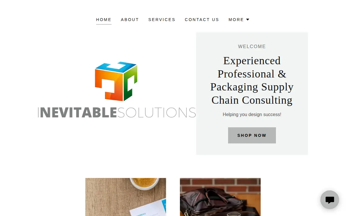 Homepage of Inevitable Solutions, LLC