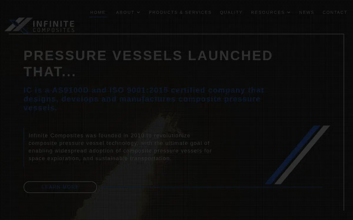 Homepage of Infinite Composites, INC