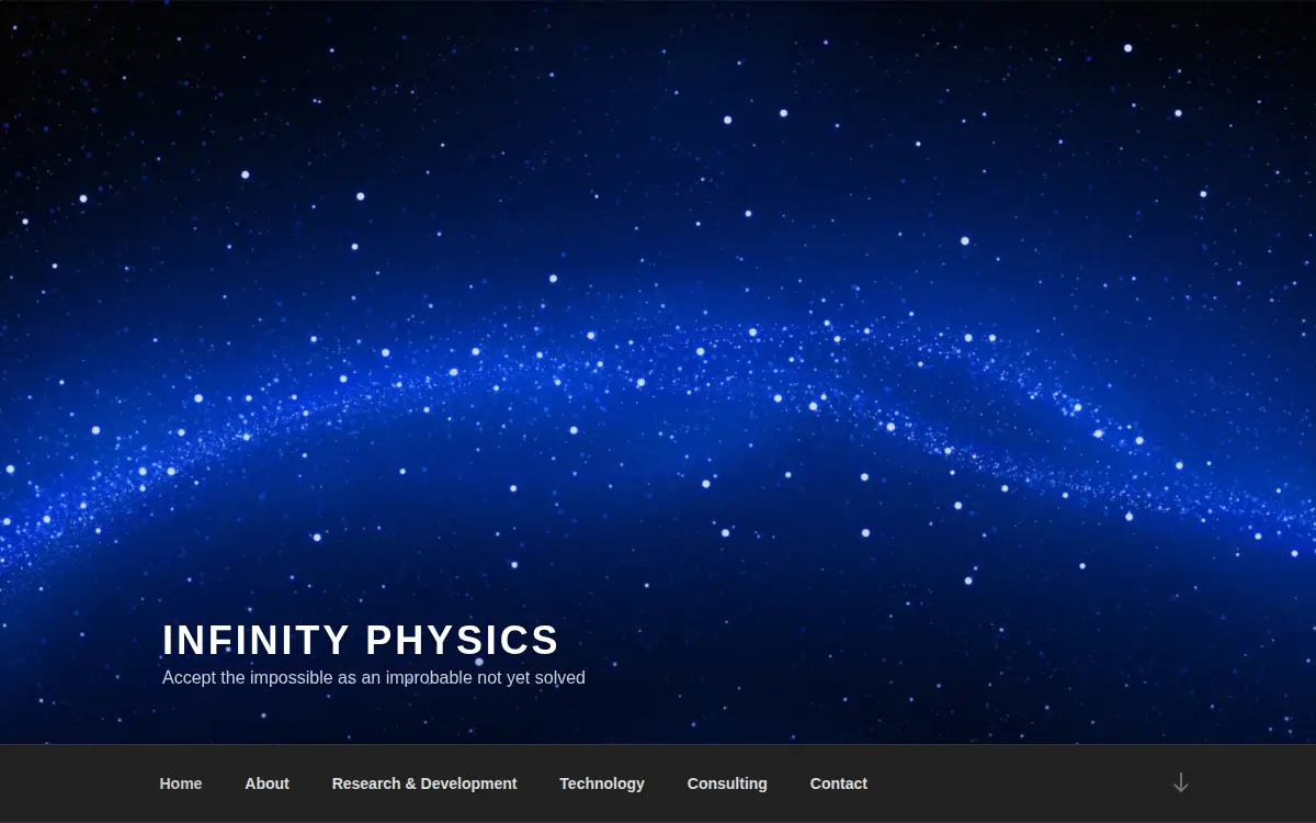 Homepage of Infinity Physics, LLC