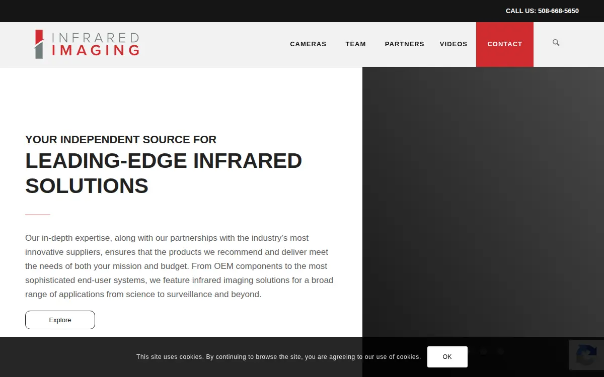 Homepage of Infrared Imaging, LLC