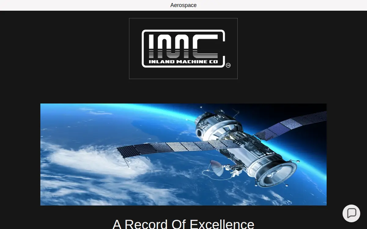 Homepage of Inland Machine Company INC.