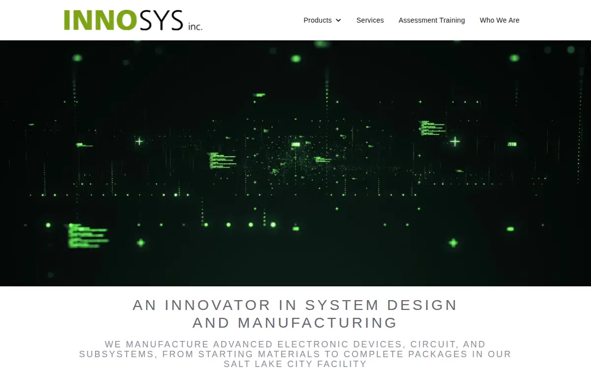 Homepage of Innosys, INC.