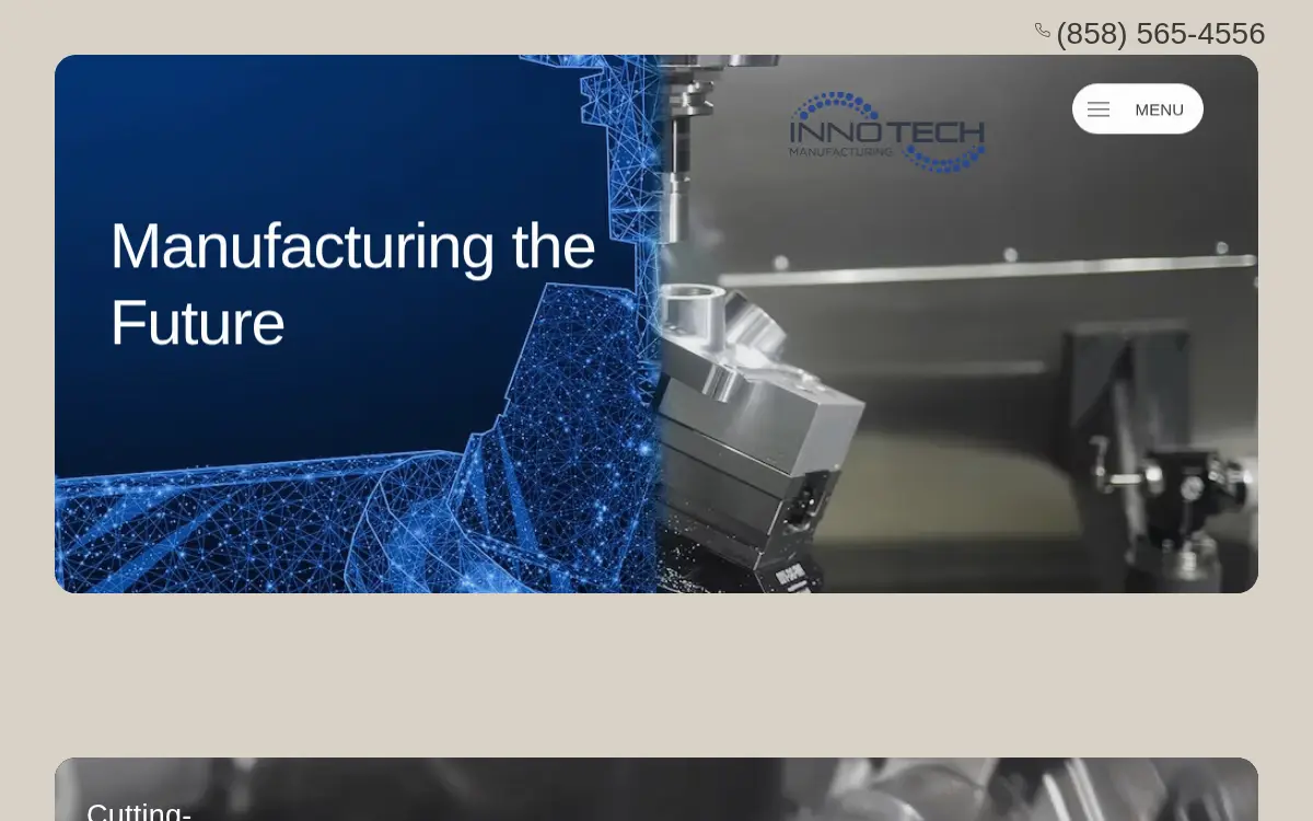 Homepage of Inno Tech Manufacturing INC