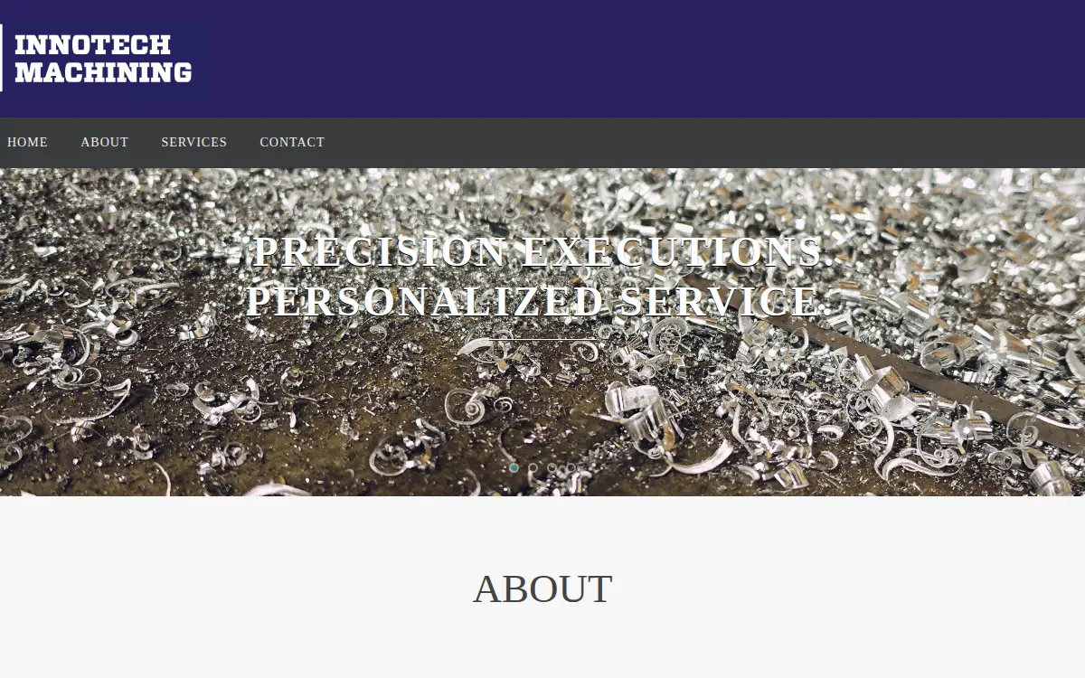 Homepage of Innotech Machining, INC.
