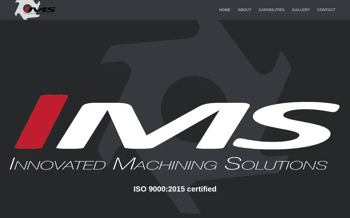 Homepage of Innovated Machining Solutions LLC