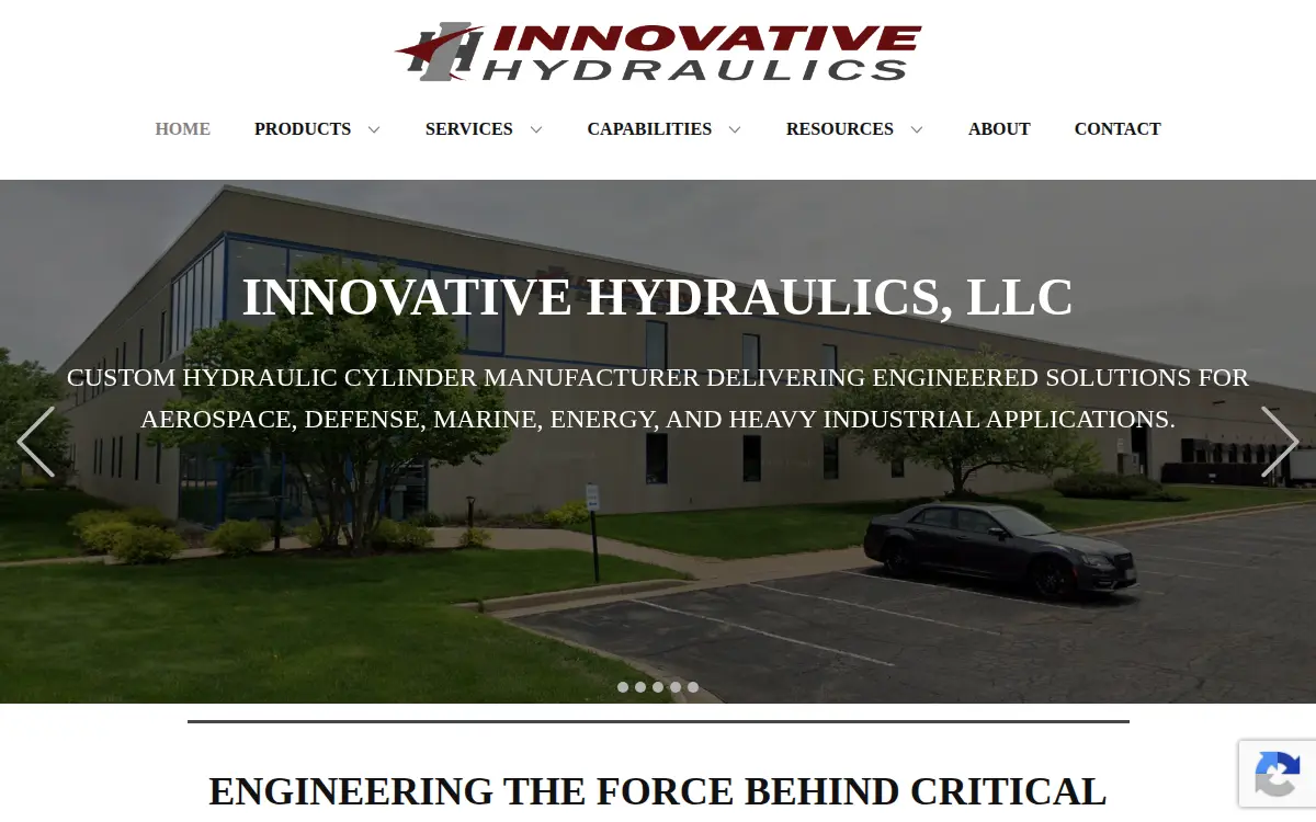 Homepage of Innovative Hydraulics LLC