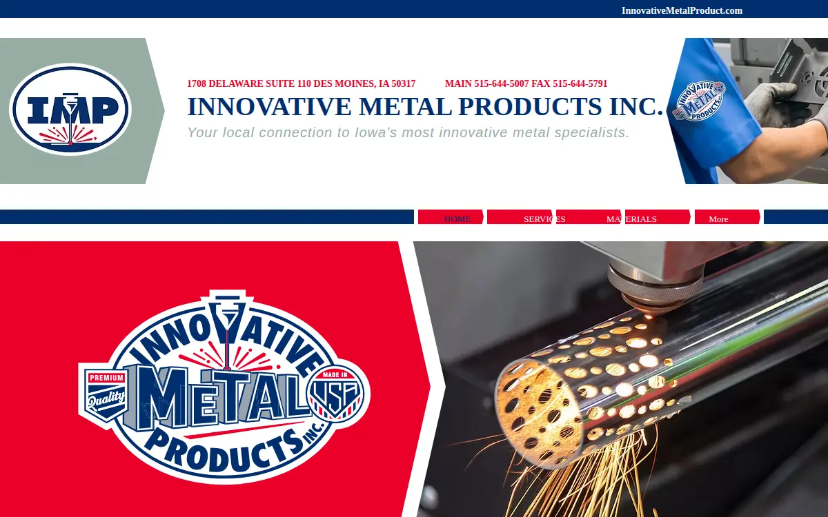 Homepage of Innovative Metal Products, INC