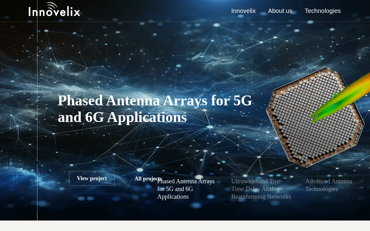 Homepage of Innovelix, LLC