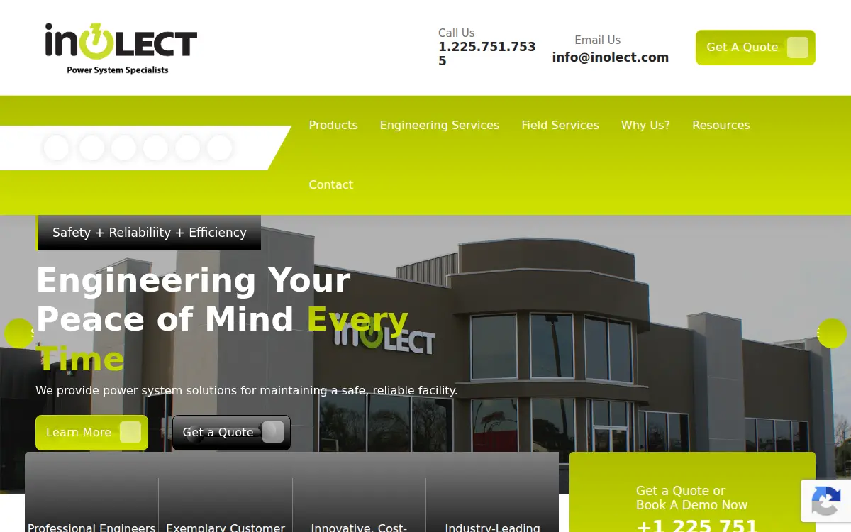 Homepage of Inolect, LLC