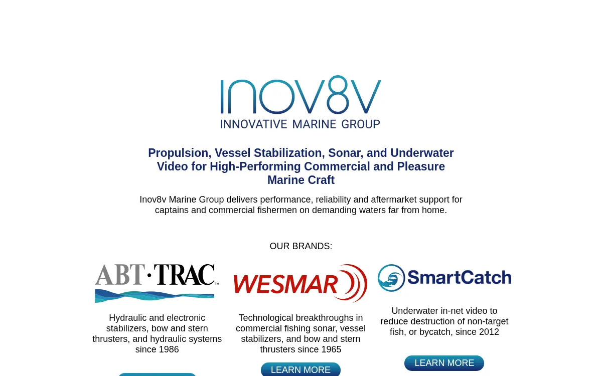 Homepage of Inov8v Marine Group Incorporated