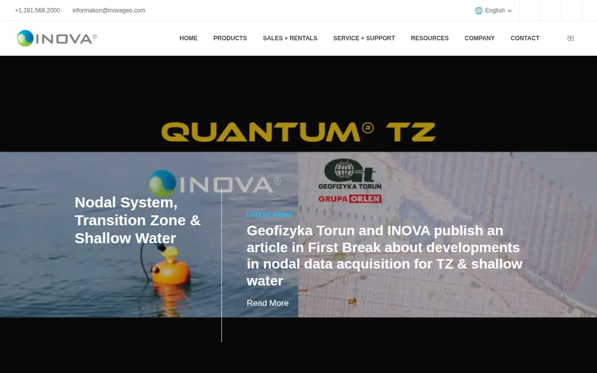 Homepage of Inova Geophysical, INC