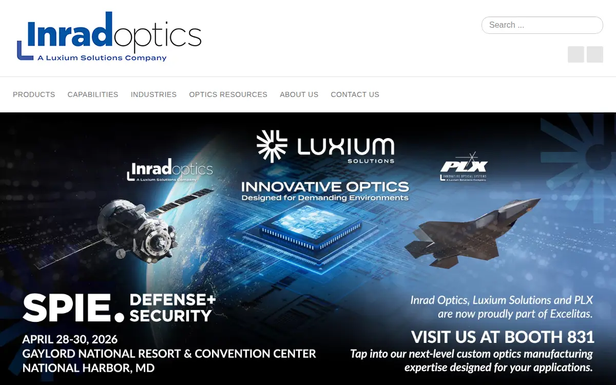 Homepage of Inrad Optics, INC.