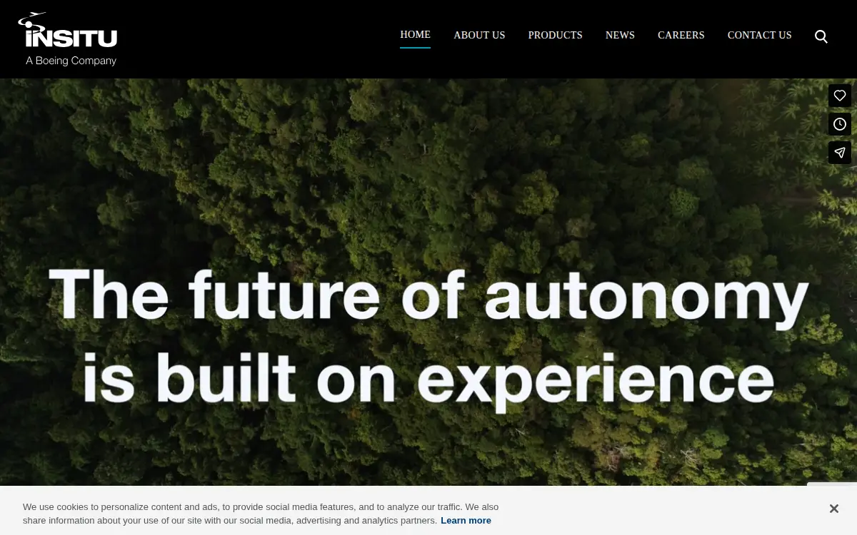 Homepage of Insitu, INC.