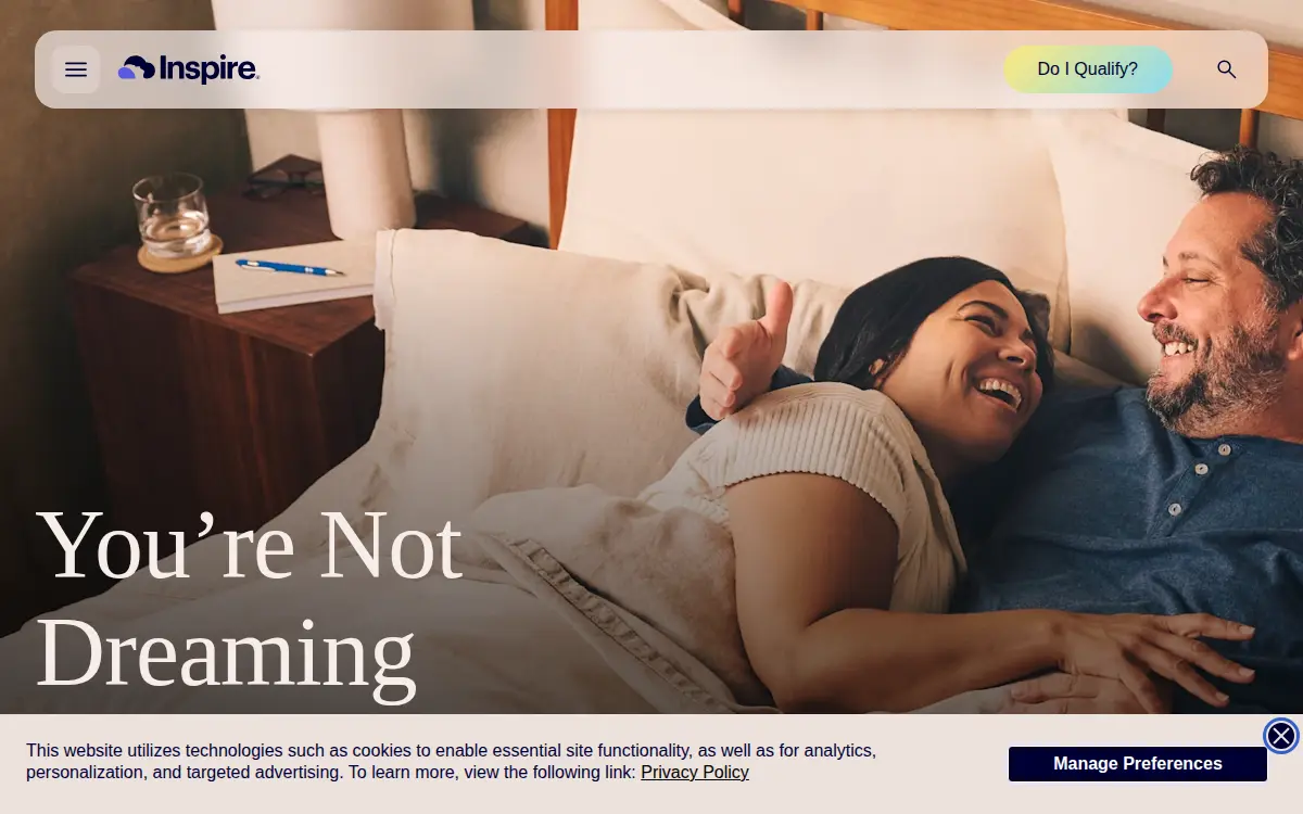Homepage of Inspire Medical Systems, INC.
