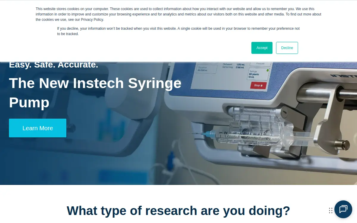Homepage of Instech Laboratories, INC.