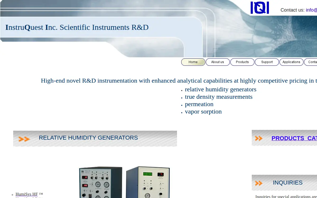 Homepage of Instruquest INC