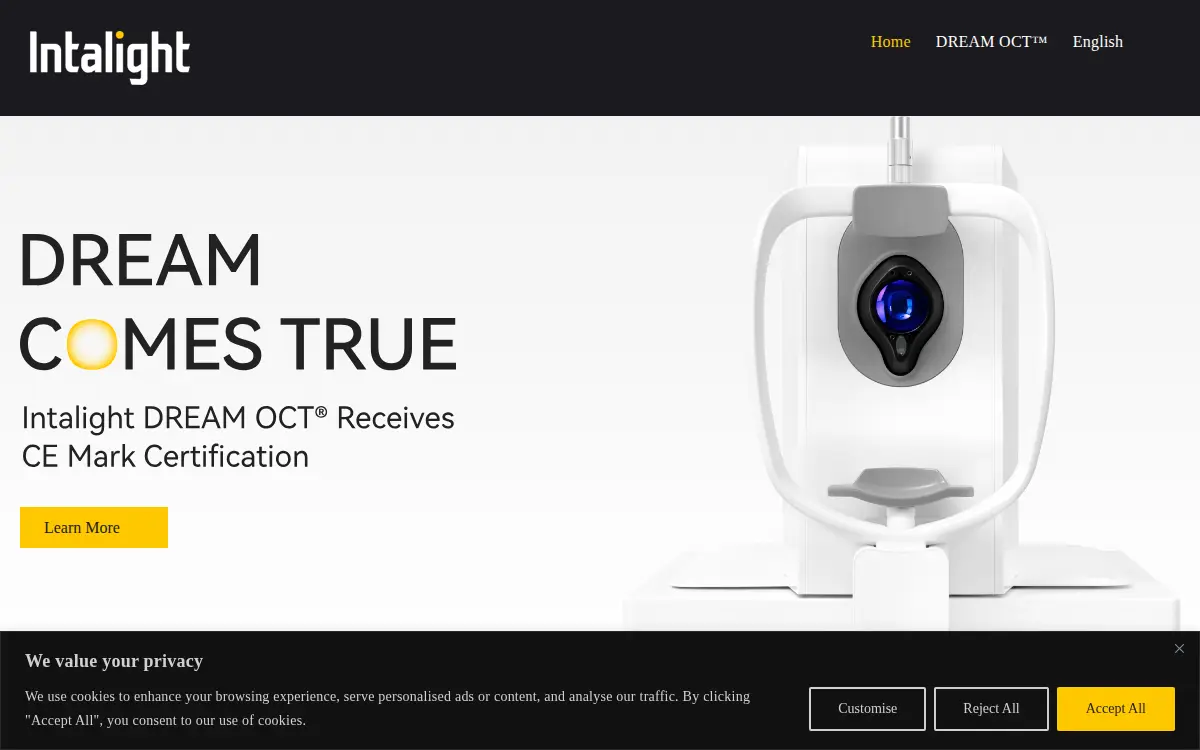 Homepage of Intalight INC
