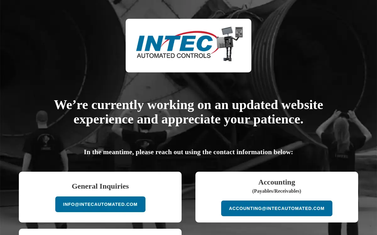 Homepage of Intec Automated Controls INC