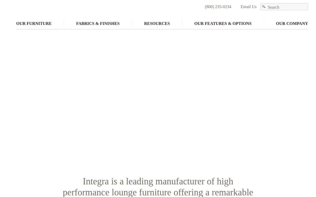 Homepage of Integra, INC.