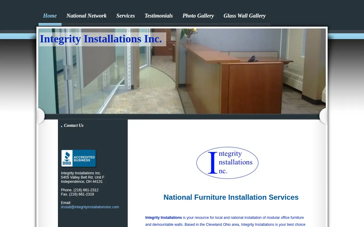 Homepage of Integrity Installations INC