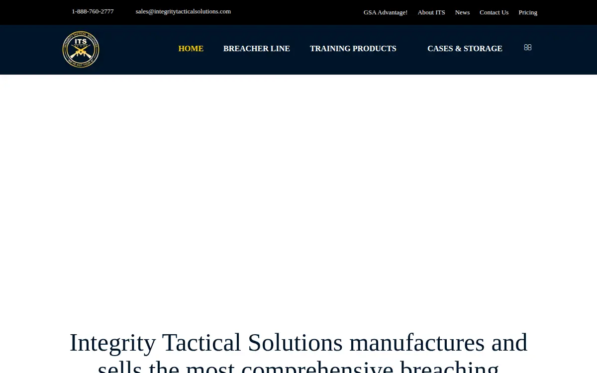 Homepage of Integrity Tactical Solutions INC