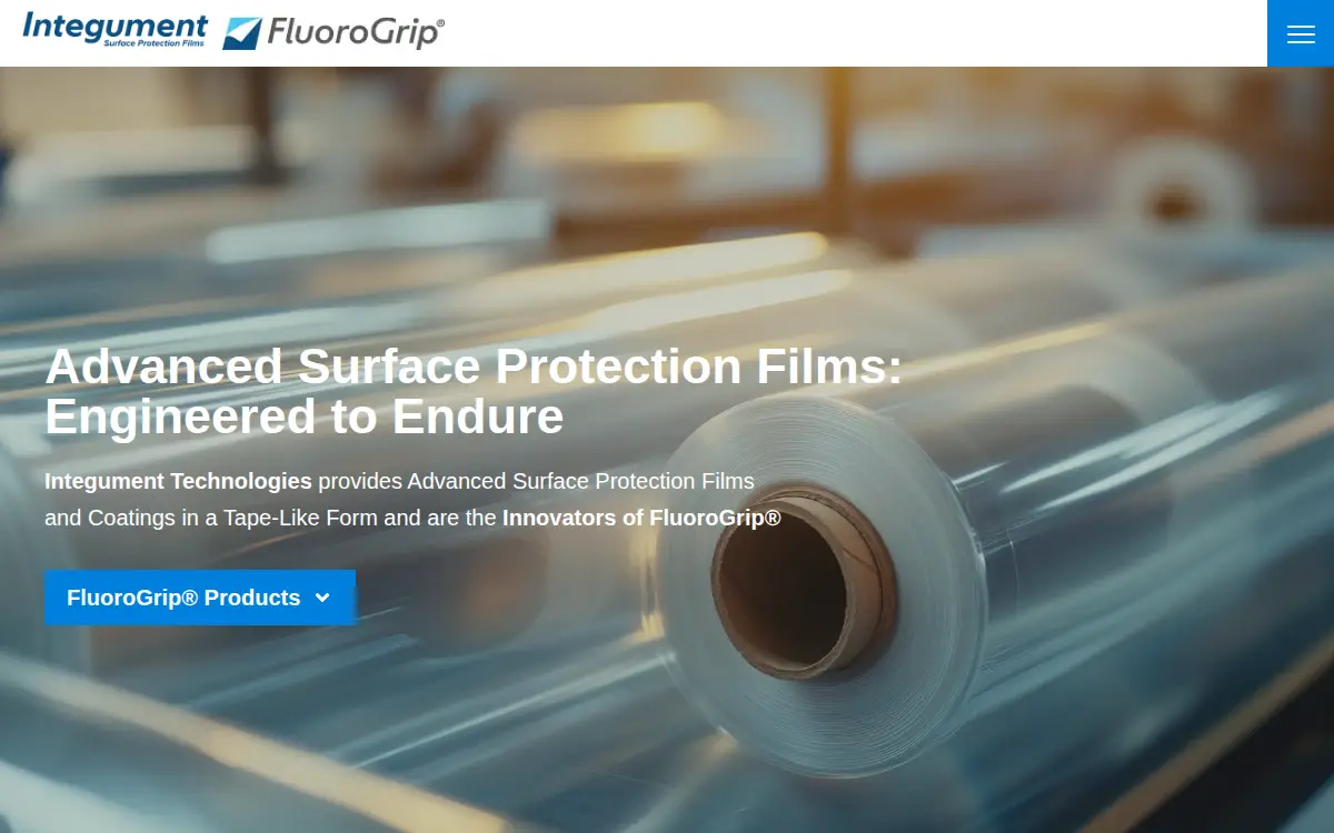 Homepage of Integument Technologies, INC.
